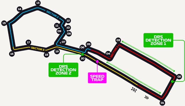 Circuit Formule 1 race van Azerbeidjan 2024