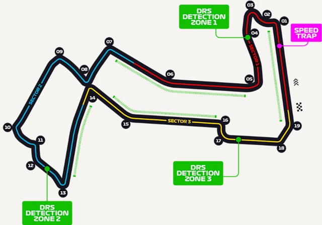 Circuit Formule 1 race van Singapore 2024